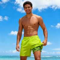 Impression par transfert thermique entièrement personnalisée, style de vie surf, couleur unie, maillots de bain de créateur, shorts de surf pour le beach-volley-ball