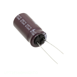 ตัวเก็บประจุแบบ Through Hole ยี่ห้อ Manufacturer Channel รุ่น CAP ALUM 56UF 20% 250V RADIAL TH 56 uF  UPT2E560MHD1TO - Product Image 1