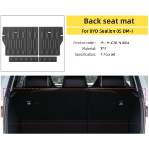 Accessori Interni Maremlyn per Auto Elettriche BYD Sealion <span class=keywords><strong>05</strong></span> Dmi: Tappetino a Doppio Strato, Tappetino per Bagagliaio Posteriore, Tappetino per Sedili Posteriori - Product Image 5