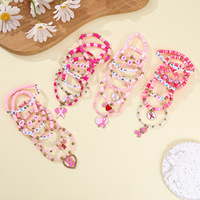 Bracelet personnalisé en argile polymère, bijoux, bracelet de sensibilisation au cancer, bracelet tressé réglable en ruban de poudre pour femme