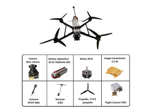 Dron de Carreras FPV de Largo Alcance (15 km) con Motor sin Escobillas de Fibra de Carbono de 10/13/15/18 Pulgadas, Capacidad de Carga de 8 kg, VTX de 3W y Control Remoto - Product Image 6