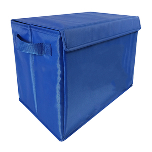 Boîte de rangement pliable <span class=keywords><strong>en</strong></span> <span class=keywords><strong>tissu</strong></span> bleu, cube <span class=keywords><strong>avec</strong></span> couvercles - Product Image 5