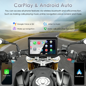 จอแสดงผล CarPlay แบบพกพาสำหรับมอเตอร์ไซค์ Carpuride ขนาด 7 นิ้ว พร้อมโหมดอินเตอร์คอม ระบบไร้สาย Android Auto TPMS <span class=keywords><strong>เข็มทิศ</strong></span> กันน้ำ รุ่น W702S Pro - Product Image 5