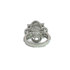 Anillo de Boda Listo para Mujer, Joyería Fina Personalizable, Centro Vacío, Diamante Cultivado en Laboratorio, 18KW - Product Image 5