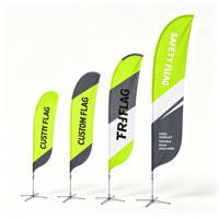 Drapeau à plumes personnalisé résistant aux intempéries, vente en gros, promotion extérieure, drapeau de plage personnalisé