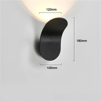 Applique murale LED moderne 5W en aluminium, couleur personnalisable, lumière chaude 3000K pour la maison, le bureau, l'hôtel, éclairage décoratif intérieur