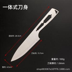 Cuchillo de Acero Inoxidable de Espiga Completa para Dropshipping en Shopify, Hoja de Chef Multifunción de Alta Dureza, Proyecto Semiterminado - Product Image 2
