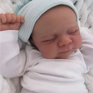Muñeca Bebé <span class=keywords><strong>Reborn</strong></span> <span class=keywords><strong>de</strong></span> Silicona Sólida, Figura <span class=keywords><strong>de</strong></span> Bebé Dormido, Simulación Realista, <span class=keywords><strong>Cuerpo</strong></span> <span class=keywords><strong>de</strong></span> Felpa, Juguete Coleccionable - Product Image 2