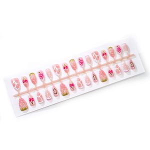 Uñas Postizas de Gel 3D Hechas a Mano con Diseño de Frutas Rosadas de Verano (Almendra, Fresa, Cereza, Uva, Sandía) para Niñas, Venta al Por Mayor - Product Image 6