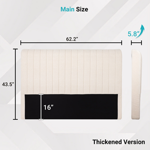 Testiera Imbottita Minimalista su Misura, Imballata Sottovuoto, Salvaspazio, Compressa per Letto Morbido - Product Image 3
