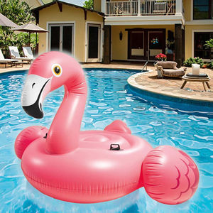 Piscine flottante familiale personnalisable en forme de <span class=keywords><strong>flamant</strong></span> <span class=keywords><strong>rose</strong></span> OEM lit flottant <span class=keywords><strong>gonflable</strong></span> en PVC pour les loisirs d'arrière-cour - Product Image 1