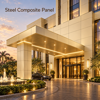 Panneau composite en acier sur mesure, revêtement PVDF, plaque argentée pour façades de bâtiments commerciaux