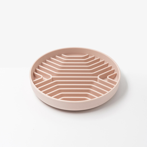 OEM Eco-Life Modern Solid Rounded Maze Slow Feeder Dog & <b>Cat</b> Lick <b>Mat</b> Non-slip Silicone Waterproof Food Grade Enrichment Bowl - Product Image 2