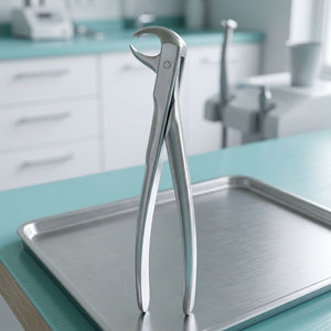 Pinces d'extraction dentaire BK Industries en acier inoxydable argenté, instrument manuel de classe I, outil chirurgical certifié CE, poignée moletée - Product Image 5