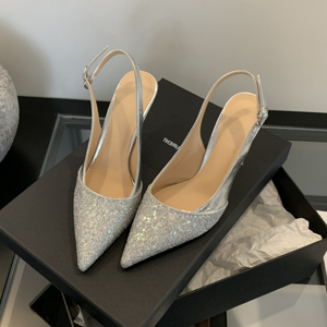 Thin Heel Closed Toe Winter Sandals for Autumn 2025 New Arrival Fashionable All-Match Small Heel <b>Shoes</b> for Women - Product Image 2