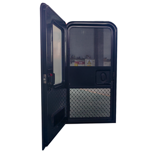 Portes de <span class=keywords><strong>caravane</strong></span> RV personnalisées 620x1400mm, entièrement noires, en alliage d'aluminium, à ouverture à gauche, avec aération - Product Image 4