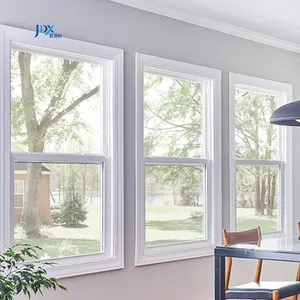 Amerikan siyah ve beyaz vinil toz geçirmez cam çift asılı fiberglas alüminyum pencereler çift asılı alüminyum pencereler