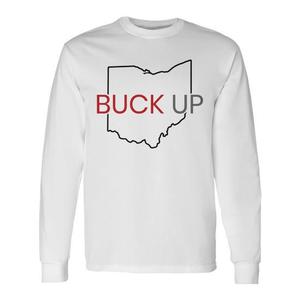 T-shirt a maniche lunghe Ohio Buck Up in cotone premium, taglia unisex per adulti - Product Image 1
