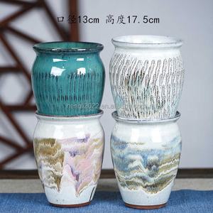 Maceta Grande de Arcilla Morada, Estilo Rústico, para Balcón, Interior, Plantas Verdes, Maceta Pequeña - Product Image 4