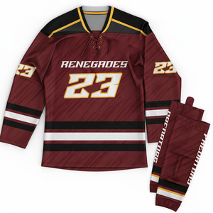 Maillot de hockey sur glace pour adultes personnalisé maillot de hockey sur glace en polyester avec impression par sublimation logo graphique maillot de hockey sur glace pour jeunes ensemble de chaussettes de hockey - Product Image 3