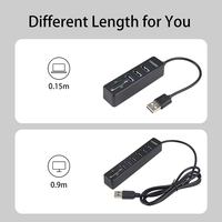 Hub USB untuk Komputer Laptop PC USB-A 2.0 Ke Usb 3.0*3 4 Port Splitter/USB Ke SD/TF Adaptor OTG