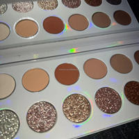 Palette de fards à paupières métalliques personnalisés, haute pigmentation, scintillants, imperméables, tons terreux bruns, effet diamant, marque privée
