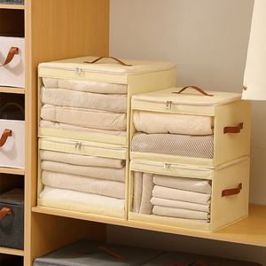 Clear Window <b>Storage</b> <b>Box</b> Stackable Closet Organizer <b>Storage</b> <b>Bins</b> for Bedding, Clothes, Blankets - Product Image 1