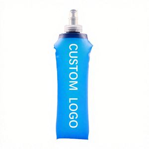Minimalist Modern Custom Shape PVC <b>UV</b> Printed Portable Quick Hydration Protective Odorless Soft Collapsible <b>Water</b> <b>Bottle</b> for - Product Image 4