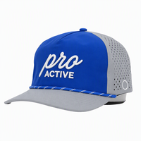 Casquette de golf en nylon à 5 panneaux avec logo personnalisé, perforations laser et broderie 3D, idéale pour les activités sportives en extérieur