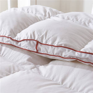 Edredón de <span class=keywords><strong>cama</strong></span> doble cálido de invierno de 200x230cm, edredón de satén con hilo de plumón de ganso blanco para el hogar y el Hotel - Product Image 4