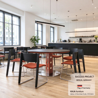 Table et chaises de salle à manger rondes modernes en ardoise, OEM ODM, avec plateau résistant à la chaleur, pour petit appartement, mobilier de maison