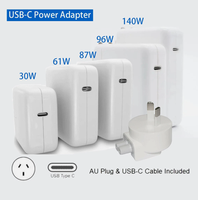 Adaptador de Corriente USB-C PD de 30W/61W/96W/87W/140W para Portátiles Macbook Air y Pro