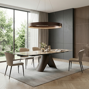 <span class=keywords><strong>Mesa</strong></span> de <span class=keywords><strong>Comedor</strong></span> <span class=keywords><strong>Extensible</strong></span> de Estilo Retro con Base de Metal y Tapa de Losa de Roca, <span class=keywords><strong>para</strong></span> 8 a <span class=keywords><strong>10</strong></span> <span class=keywords><strong>Personas</strong></span>, en Oferta - Product Image 2