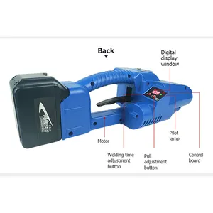 A-16 One-click Operation Automatic Strapping Machine 5000mha Battery Powered Strapping Tool For 1/2 In-5/8 In PP /PET Straps