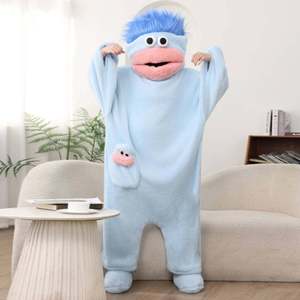 <span class=keywords><strong>Pyjama</strong></span> Combinaison en Peluche Monstre à <span class=keywords><strong>Grande</strong></span> Bouche de Dessin Animé Amusant, Confortable pour la Maison, Tenue de Nuit, Tenue de Fête, Costume de Cosplay - Product Image 4