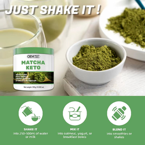 ผงชาเขียวมัทฉะเกรดพิธีกรรม บริสุทธิ์ 100% รับผลิตแบบ OEM ODM แบรนด์ส่วนตัว จำหน่ายส่งจากโรงงาน ให้พลังงานและสารต้านอนุมูลอิสระ - Product Image 3