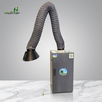 Purificateur de fumée de soudage à bras unique en acier durable, extracteur de fumée mobile avec garantie d'usine de 1 an
