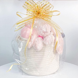 Vente chaude élégant panier de rangement cadeau panier Pot de fleur jouet stockage poignée torsadée coton matériel maison stockage Organisation - Product Image 2
