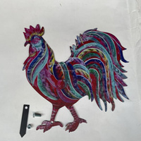 Statue de coq rustique, design créatif, décoration de jardin, patio, pelouse, cuisine, sculpture de poulet en fer pour la ferme, finition peinte