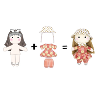 Nouveau gros chiffon habiller bébé Simulation poupée doux peluche fille jouet poupée ensemble cadeau semblant jouer maison enfants jouer maison jouet