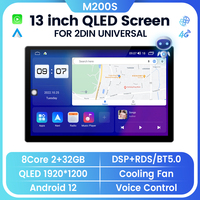 MEKEDE 1920*1200 QLED Écran 13 pouces android 12 pour 2 din Universel Car-play auto Lecteur dvd de voiture