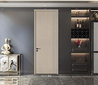 Porte en PVC Simple de couleur poire, pour bureau, porte en bois pour toilettes, salle de bain, usine chinoise, GW-217