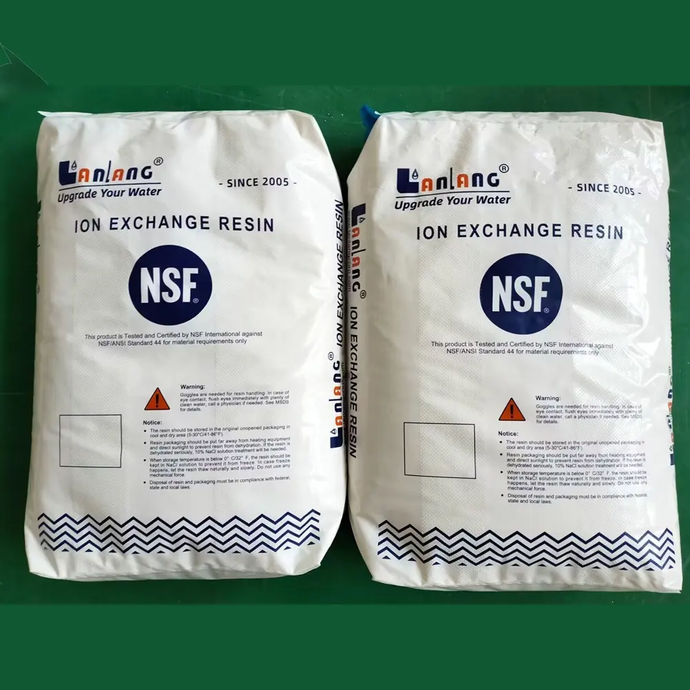 Nsf Gecertificeerde Waterontharder Hars Food Grade Gel Type Kation-Ion-Uitwisseling Hars Sterk Zuur Gebaseerde Kationenhars