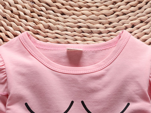 เสื้อผ้าเด็กแฟชั่นฤดูใบไม้ร่วงสำหรับเด็กผู้หญิง เสื้อสเวตเตอร์ลายพิมพ์ ชุดยีนส์เด็ก - Product Image 2