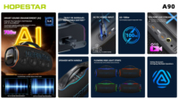 2026 HOPESTAR A90 Enceinte sans fil haute puissance 700W RGB étanche portable d'extérieur avec basses profondes, son IA et application Home Cinéma 5.3