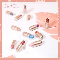 DEROL 12 Couleurs Paillettes Dégradées Capsule Fard à Paupières Stick Sets Exquis Imperméable Maquillage Mini Palette de Fard à Paupières