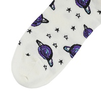 Chaussettes fantaisie à motif de vaisseau spatial UFO, étoiles, galaxie, espace, étoiles, motif amusant, chaussettes habillées pour homme