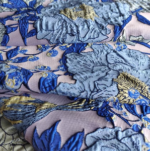 Mới phổ biến thêu nặng Jacquard cho ăn mặc thời trang phong cách sang trọng Jacquard 3D Hoa Mẫu Jacquard vải - Product Image 1