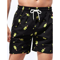 Short de bain vintage pour homme avec cordon de serrage, doublure unie en Spandex/Polyester (US Alpha Medium Regular Beach) – Short chaud taille mi-haute