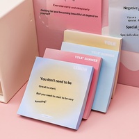 Blocs-notes adhésifs à dégradé de couleurs simple, style mignon pour étudiants, populaire sur internet, carnet de messages, style cœur de fille, papier domestique